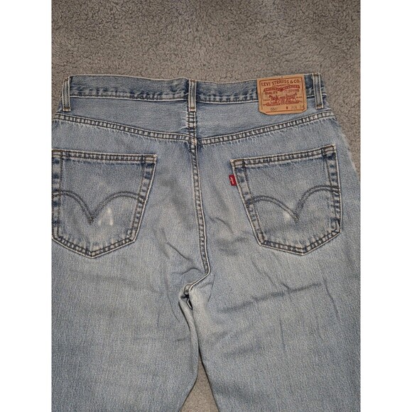 Levis 550 Jeans Mens 34x32 Blue Relaxed Fit Tapered Leg Light Wash Cotton - Picture 8 of 9